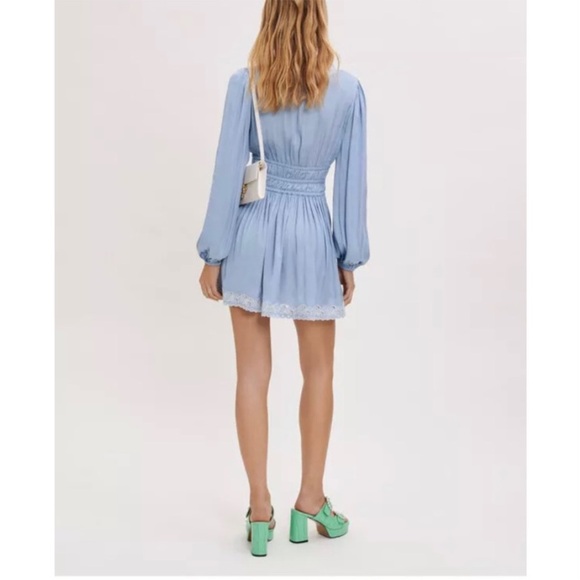 Maje Satin Blue Dress - Picture 4 of 4